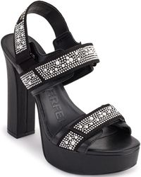 Karl Lagerfeld - Paris Alessia Pearl Studs Platform Heel Ankle Boot - Lyst
