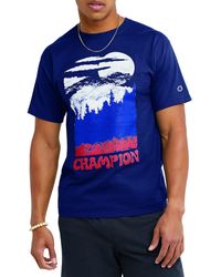 Champion - , Crewneck Cotton Tee,mid-weight T-shirt,earth Logos - Lyst