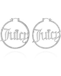 Juicy Couture - Goldtone Signature Logo Hoop Earrings For - Lyst
