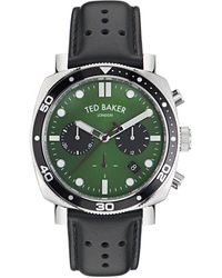Ted Baker - Gents Black Eco Genuine Leather Strap Watch - Lyst