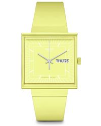 Swatch - Casual Watch Yellow Bioceramic Quartz What If?...lemon - Lyst