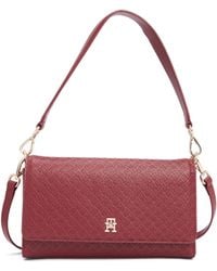 Tommy Hilfiger - Monogram Shoulder Bag With Removable Crossbody Strap - Lyst