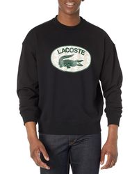 Lacoste - Loose Fit Branded Monogram Print Sweatshirt - Lyst