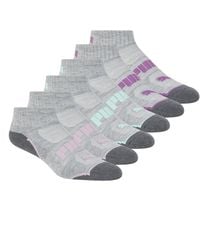 PUMA - 6 Pack Quarter Crew Socks - Lyst