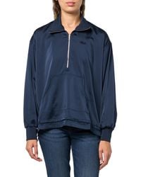 Lacoste - High Zipped Neck Oversized Popover Jacket - Lyst