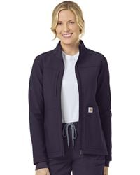 Carhartt - Scrubs C81023 Rugged Flex® Modern Fit Bonded Fleece Jacket X-small Black Plum - Lyst