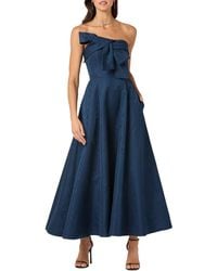 Shoshanna - Midnight Navy Moire Odyssey Dress - Lyst