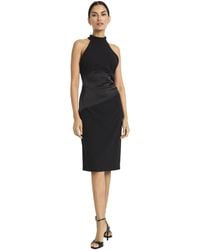 Maggy London - Halter Neck Midi Sheath Ruched Waist Detail-special Occasion Evening Formal Dress - Lyst