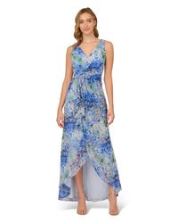 Adrianna Papell - Long Printed Gown - Lyst