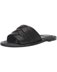 Vince - S Palmetta Flat Woven Sandal Black Leather 6 M - Lyst