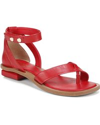 Franco Sarto - S Parker Ankle Strap Sandal Cherry Red Leather 7.5 M - Lyst