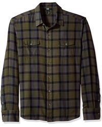 PAIGE - Everett Brushed Cotton Button Down Shirt - Lyst