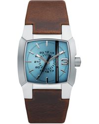 DIESEL - Cliffhanger Stainless Steel And Leather Three-hand Analog Watch - Lyst