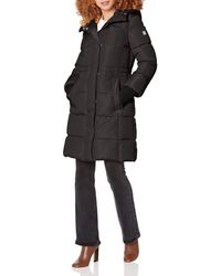 Kenneth Cole - Faux Memory Anork With Hidden Drawcord Puffer - Lyst