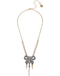 BETSEY JOHNSON Crystal GREEN LEAF Pendant Necklace Sweater Chain-BJ80156 
