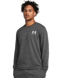 Under Armour - Rival Terry Long Crew Neck T-shirt, - Lyst