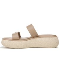 Vince - S Lagos Platform Slip On Double Strap Sandal Taupe Clay Leather 7 M - Lyst