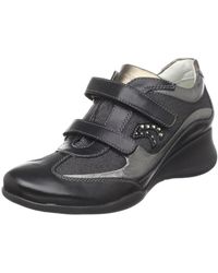Geox - Donna Hit Wedge Sneaker,black,39.5 Eu/9.5 M Us - Lyst