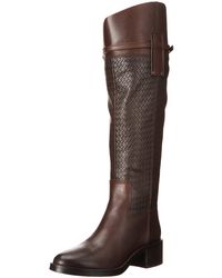 Franco Sarto - S Colt Tall Knee High Boot Dark Brown Leather 5 M - Lyst