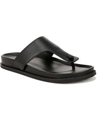 Vince - S Diego Thong Sandal Black Leather 10 M - Lyst