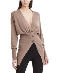 BCBGMAXAZRIA - Relaxed Ribbed Cardigan With Buttons - Lyst