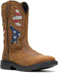 Wolverine - Rancher Flag Steel Toe Wellington Brown/red White Blue 13 Medium - Lyst
