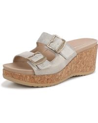 Dr. Scholls - Dr. Scholl's S Cali Breeze Wedge Sandal Light Gold Metallic 6 M - Lyst