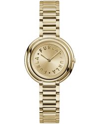 Furla - Icon Shape Gold Tone Stainless Steel Bracelet Watch - Lyst