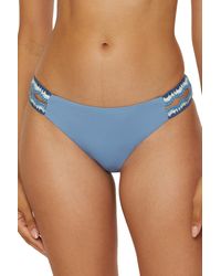 Lucky Brand - Standard Malaga Crochet Tab Side Bikini Bottom - Lyst