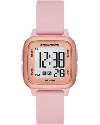 Skechers - Holmby Digital Blush Silicone Watch - Lyst