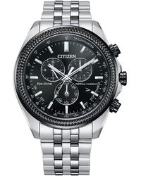 Citizen - Eco-drive Classic Chronograph Watch In Stainless Steel With Perpetual Calendar - Lyst