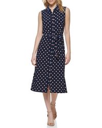 Tommy Hilfiger - Plus Size Collared Button Up Midi Dress - Lyst