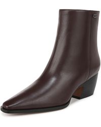 Franco Sarto - S Vivian Pointed Toe Ankle Boots Castagno Brown Leather 7 M - Lyst