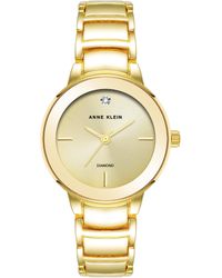 Anne Klein - Genuine Diamond Dial Bracelet Watch - Lyst