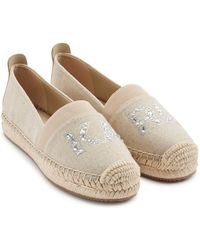 Karl Lagerfeld - Paris Ika Espadrille Sandal With Rhinestones Platform - Lyst