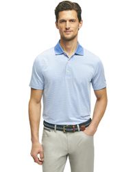 Brooks Brothers - Regular Fit Performance Stretch Short Sleeve Mini Stripe Golf Polo Shirt - Lyst