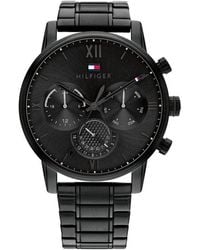 Tommy Hilfiger - Quartz Multifunction Stainless Steel And Link Bracelet Watch - Lyst