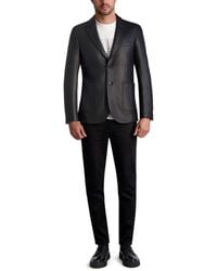 Karl Lagerfeld - Paris 2 Button Long Sleeve Coated Blazer - Lyst