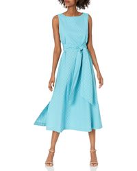 anne klein dot print midi dress