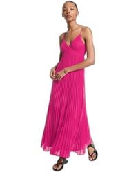 MICHAEL Michael Kors - Maxi Pleated Slip Dress - Lyst