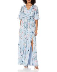 Adrianna Papell - Plus Size Printed Floral Chiffon Gown - Lyst