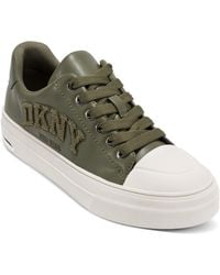 DKNY - York Everyday Lace Up Low Top Sneaker With Logo - Lyst