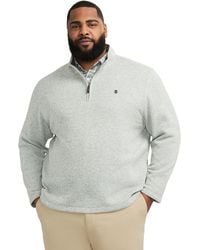 Izod - Big And Tall Thermosoft Quarter Zip Sweater Fleece Pullover - Lyst