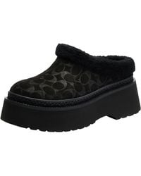 COACH - Cecelia Signature Shearling Clog Cocoa/black 9 B - Lyst