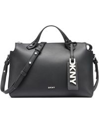DKNY - Louisa Medium Satchel Bag With Adjustable Straps And Logo Tag - Lyst