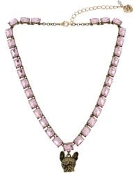 Betsey Johnson - S Frenchie Pendant Tennis Necklace - Lyst