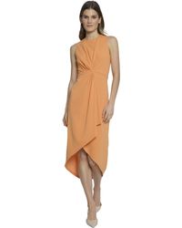 Maggy London - Sleeveless Jewel Neck Asymmetrical Midi For Wedding Guest | Cocktail Dress For - Lyst