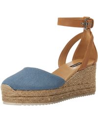 nine west women's jabrina suede wedge sandal