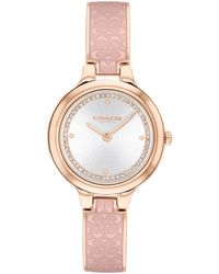 COACH - 2h Quartz Bangle Watch With Enamel Signature "c" And Crystals - Water Resistant 3 Atm/30 Meters -gift For Her - Premium Fashion - Lyst