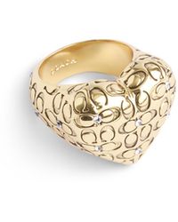 COACH - S Signature Quilted Heart Cocktail Ring - Lyst